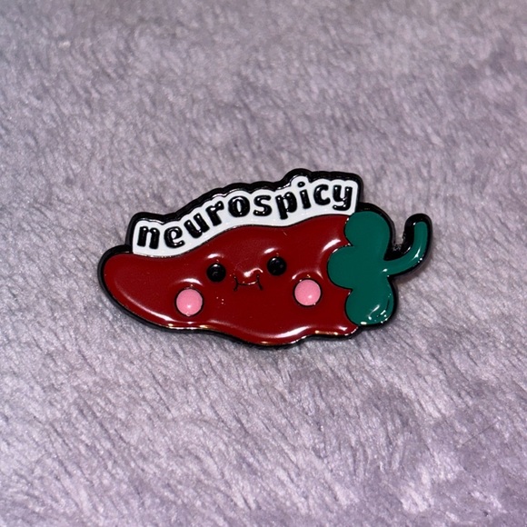 Unbranded Jewelry - Neuro Spicy Red Chile Pepper Feisty Novelty Metal & Enamel Pin